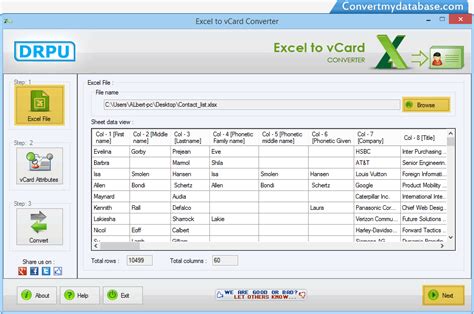 Excel To Vcard Converter Software Convert Contact List Into Vcf File Format