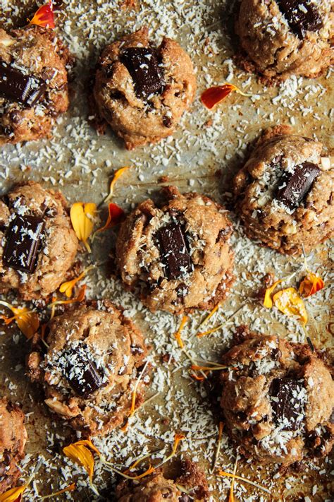 Almond Coconut Chocolate Chunk Cookies Vegan And Gluten Free From