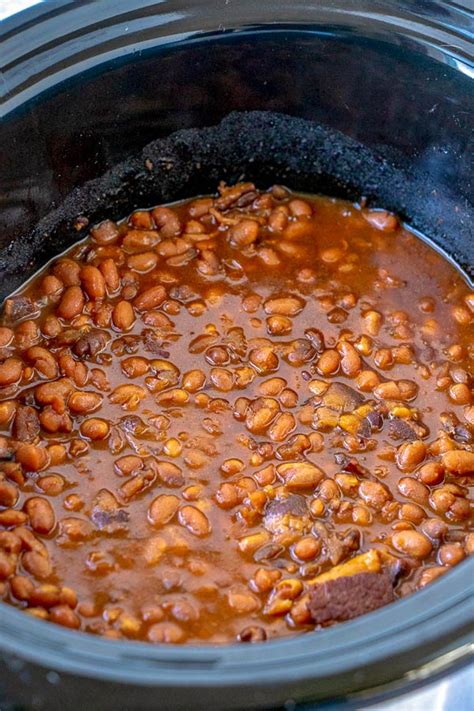 boston baked beans in crock pot food folks and fun