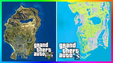 Gta 6 Leaked Map Vs Gta 5 Los Santos Map Size Difference Islands