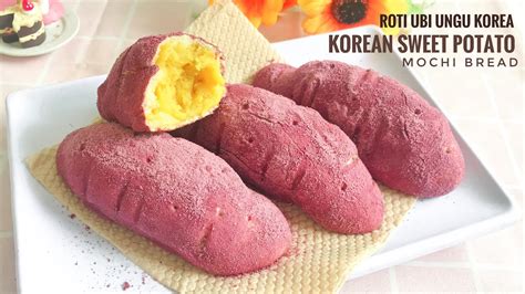 Roti Ubi Ungu Korea Korean Sweet Potato Mochi Bread Youtube