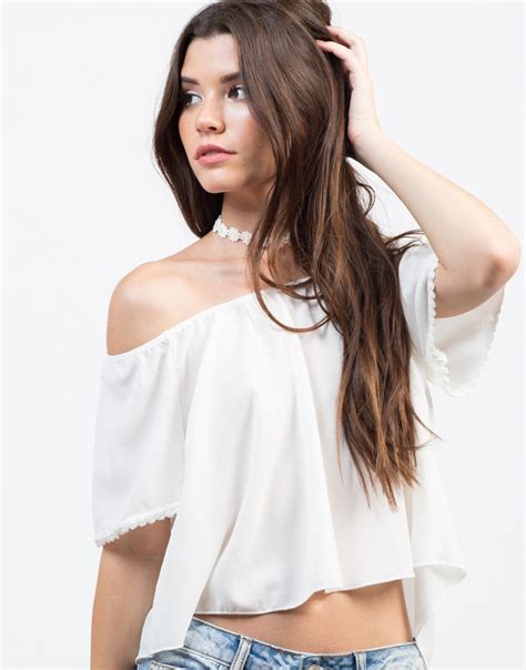 All Dolled Up Flowy Top Off The Shoulder Top Flowy Chiffon Top