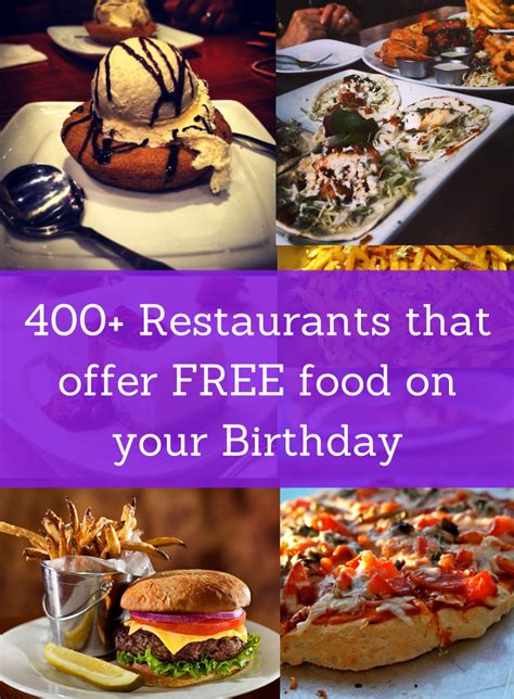 What can you get for free on your birthday? 400+ Restaurants That Offer Free Food On Your Birthday ...