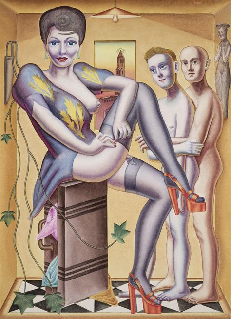 Konrad Klapheck Undressing Woman