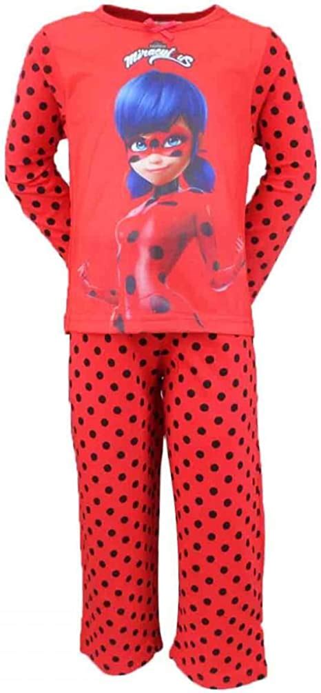 Miraculous Ladybug Pijama Para Niña Rojo Rojo 3 Años Amazones