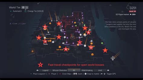 Map Of World Bosses In The Division Interactive Map