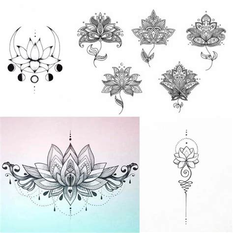 Lotus Tattoo Sketches Lotus Tattoo Designs Lotus Tattoo Meaning
