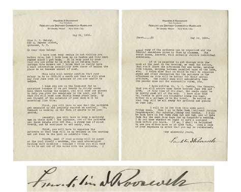 Lot Detail Franklin D Roosevelt Letter Signed From 1926 With Exceptional Content To Helena