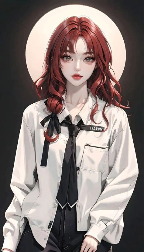 Long Red Hair Girls With Red Hair Digital Art Anime Digital Art Girl