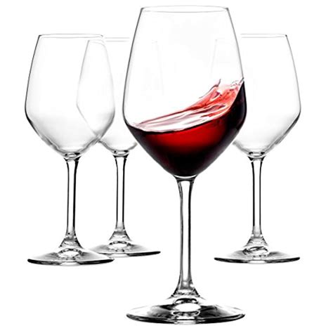 Italian Red Wine Glasses Set Of 4 18 Ounce Lead Free Wine Glass