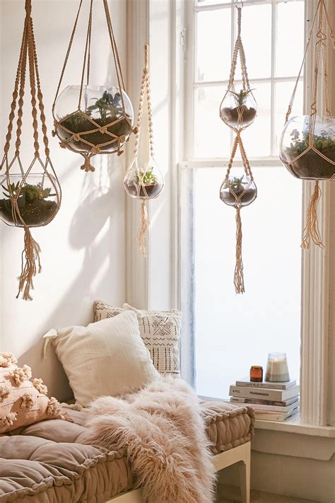 Maybe you would like to learn more about one of these? Hanging Macramé Terrarium - Set Of 5 | Room ideas bedroom ...