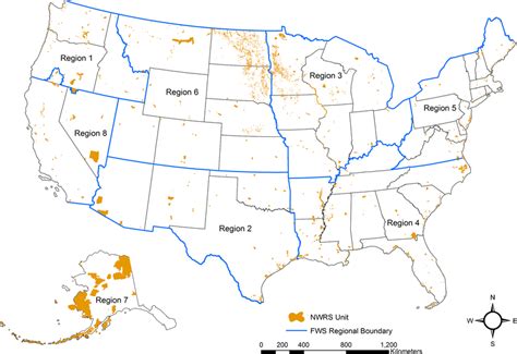 National Wildlife Refuges System Units In The United States Locations