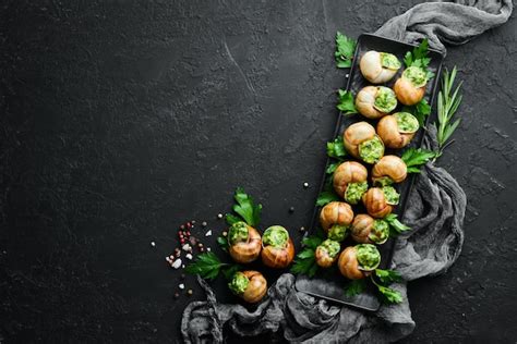 Premium Photo Snails Baked With Sauce Baked Snails With Butter And