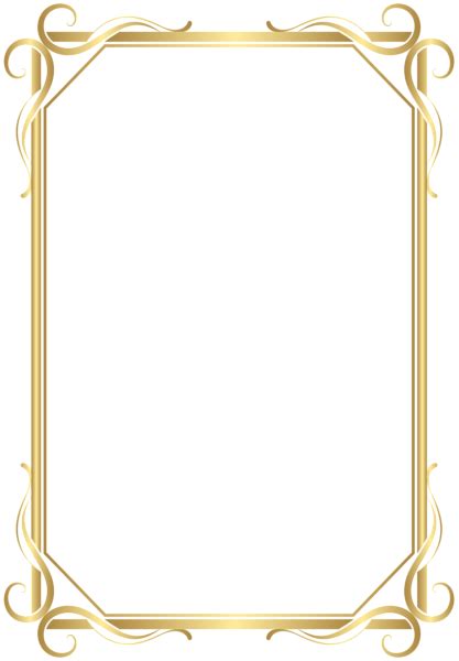 Frame Border Transparent PNG Gold Image | Clip art frames borders