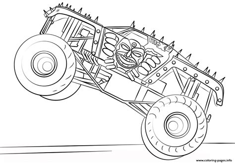 Max D Monster Truck Bigfoot Coloring Page Printable