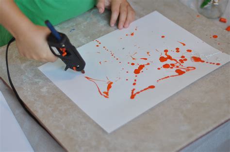 Painting With A Hot Glue Gun When Invitations Are A Bust