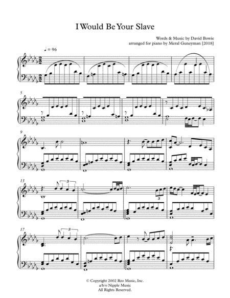 Db i wanna be a preacher. I Would Be Your Slave Sheet Music PDF Download ...