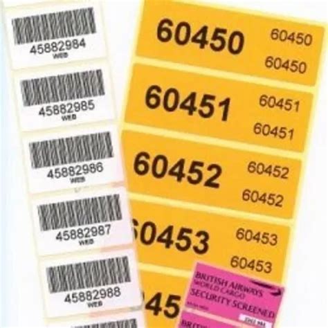 Paper Packaging Serial Number Labels For Electronic Equipment
