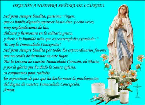 OraÇÕes Tradicionais OraciÓn A Nuestra SeÑora De Lourdes