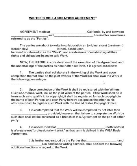 17 Collaboration Agreement Templates Word Pdf Apple Pages