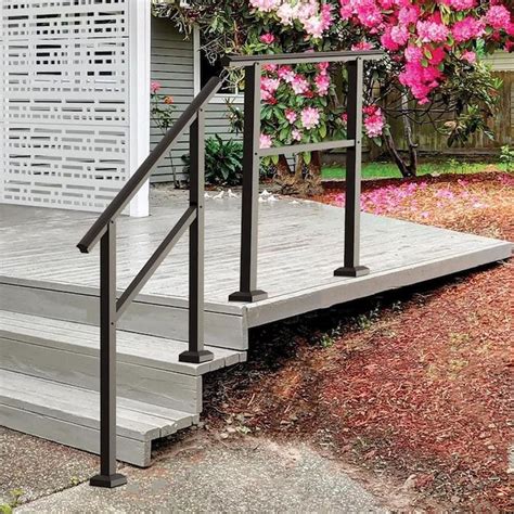 Lowes Outdoor Handrail Deckorators Classic Aluminum 6 Ft X 2 25 In X