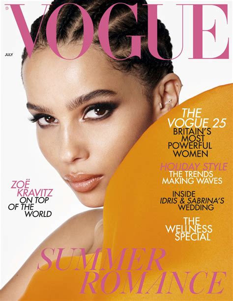 Zoe Kravitz Vogue Uk July 2019 Issue • Celebmafia