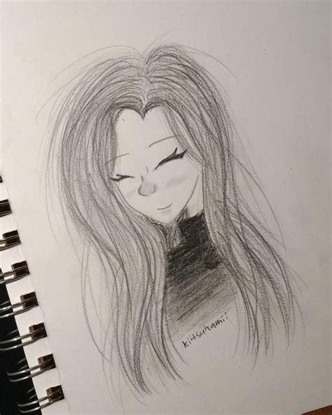 Animecomic Girl Pencil Sketch By Kiitsukamii On Deviantart