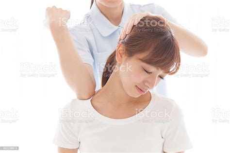 Woman To Relax Is A Shoulder Massage Stock Photo Download Image Now