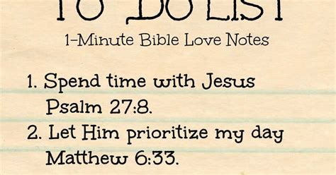 1 Minute Bible Love Notes Every Christians To Do List