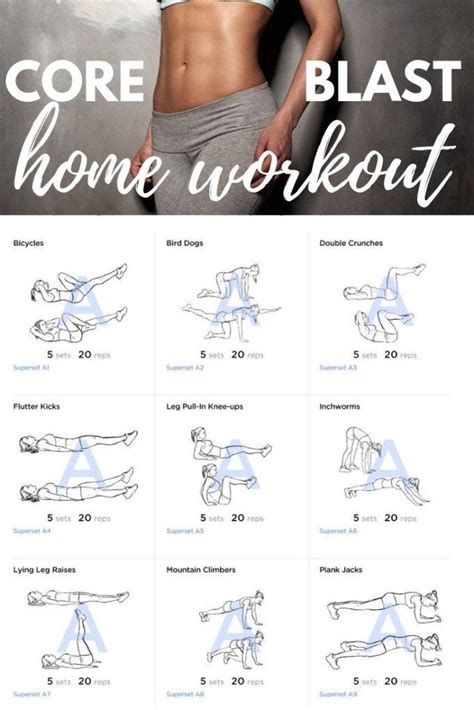 Core Blast Home Workout At Home Workouts Ab Workout At Home Workout Challenge