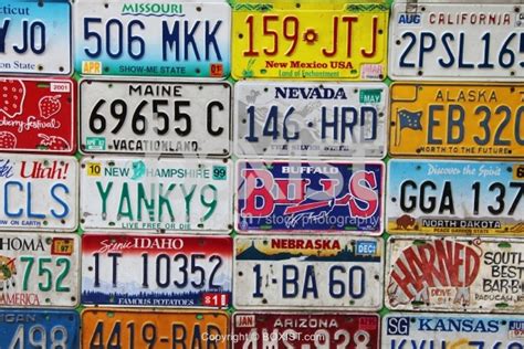 American License Plates Art Background Stock Photography
