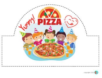 Pizza Party HATS COLOR CUT AND PASTE HAT ACTIVITY MAKE HATS For Party