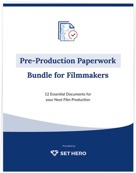 Pre Production Paperwork Bundle Sethero