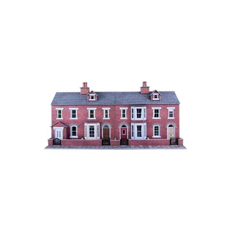 Low Relief Terraced House Fronts Brick