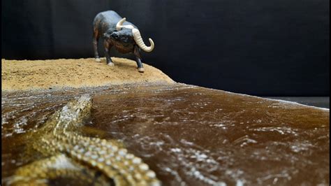 How To Make A Crocodile Vs African Buffalo Diorama Epoxy Resin Art
