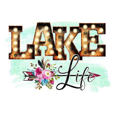 The Word Lake Life Is Lit Up With Lights And Flowers On Its Side