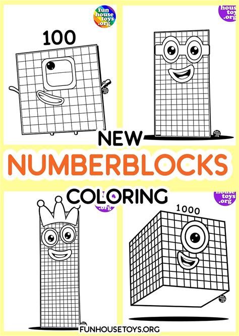Number Blocks Printable Coloring Pages