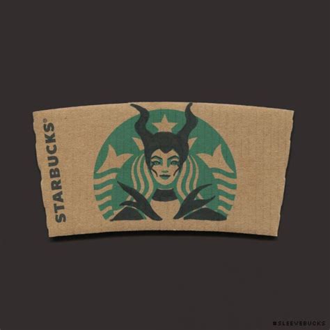 Artist Transforms The Mermaid Logo On Starbucks Coffee Cup Sleeves Into