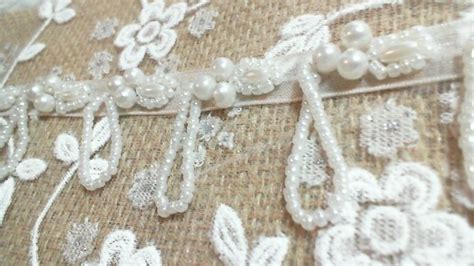 Pearl Beaded Romantic Trim By Lineca 319 Usd