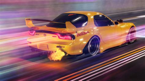 1280x720 Mazda Rx7 Flaming Out 720p Hd 4k Wallpapersimages