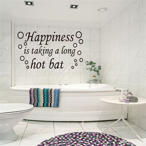 Diy Vinyl Wall Stickers For Bathroom Shower Room Happiness Bath Bubbles Mural Wall Decals