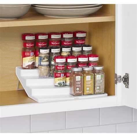 And now the shelf, the spice rack shelf, will fit right in there. YouCopia Spice Steps 4-Tier Cabinet Spice Rack Organizer ...