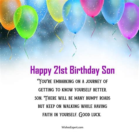 Happy 21st Birthday Son 35 Wishes And Messages