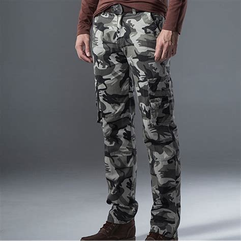 2018 Multi Pockets Cargo Pants Men Combat Swat Army Military Pants