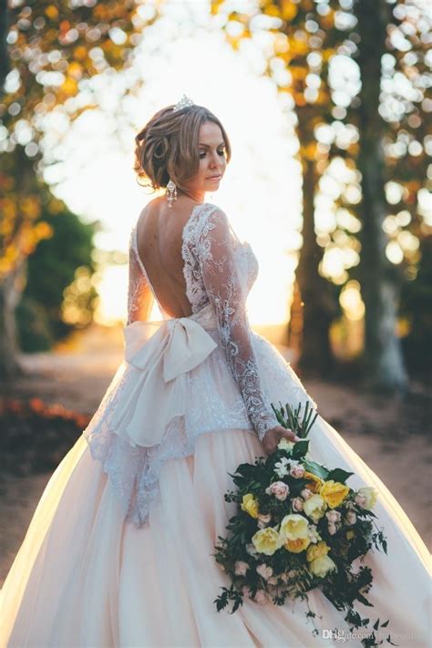 As spring wedding invitations begin to land in your mailbox, they may mention dress codes that leave you scratching your head—or worse, offer no clue at all. Cheap 2016 Spring Garden Romantic A Line Wedding Dresses Long Sleeves Sheer Crew Neck Backless ...
