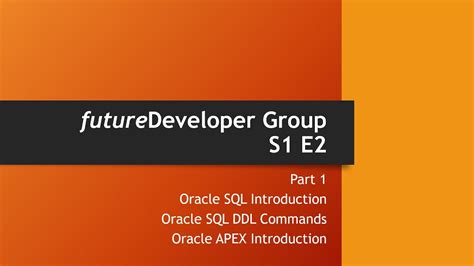 Oracle Database Introduction Sql Ddl Commands Youtube
