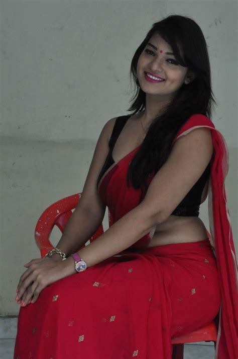 Actress Ashwini Hot Stills In Red Saree Moviegalleri Net