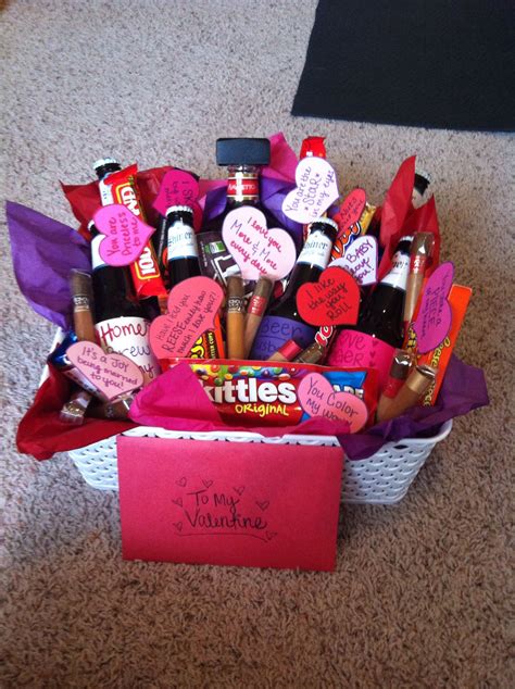 Diy Valentine Baskets For Her T Ideas Inspirationseek Com