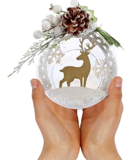 Esfera Navidad Transparente Armable Orificio 12cm Mylin 60pz Envío Gratis