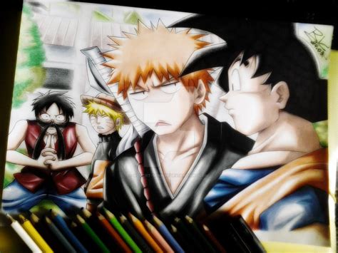 Cool Luffy And Naruto And Goku Goku Vs Naruto Wallpapers